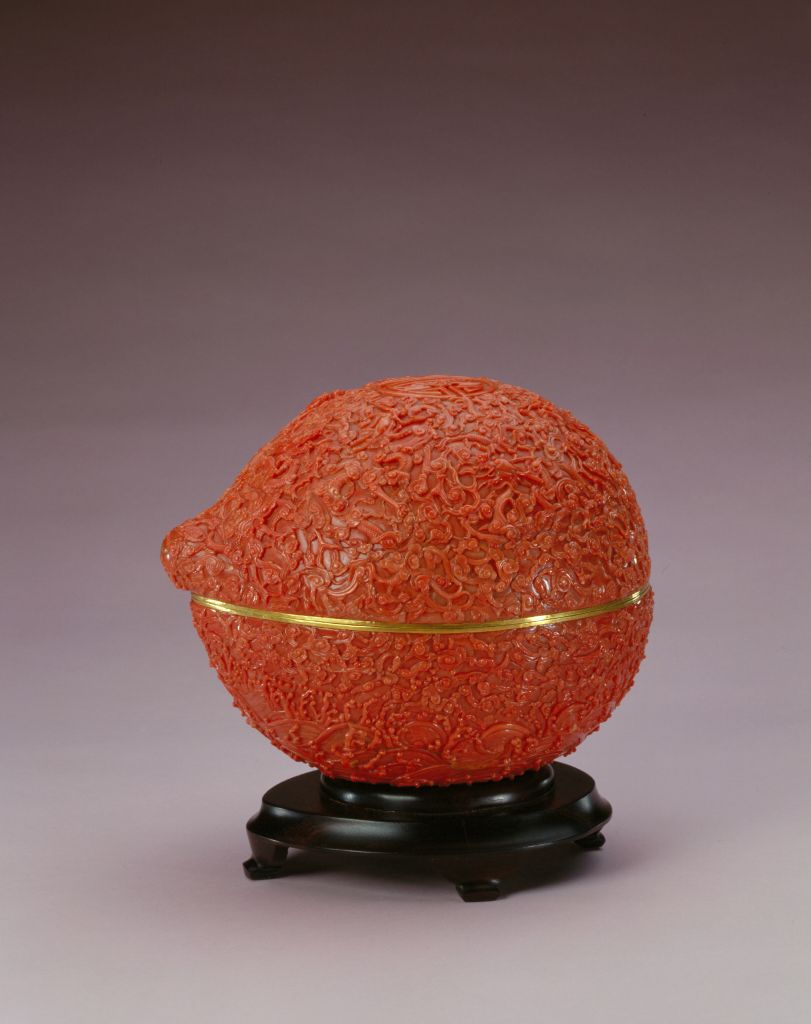 图片[1]-Golden body coral peach box-China Archive